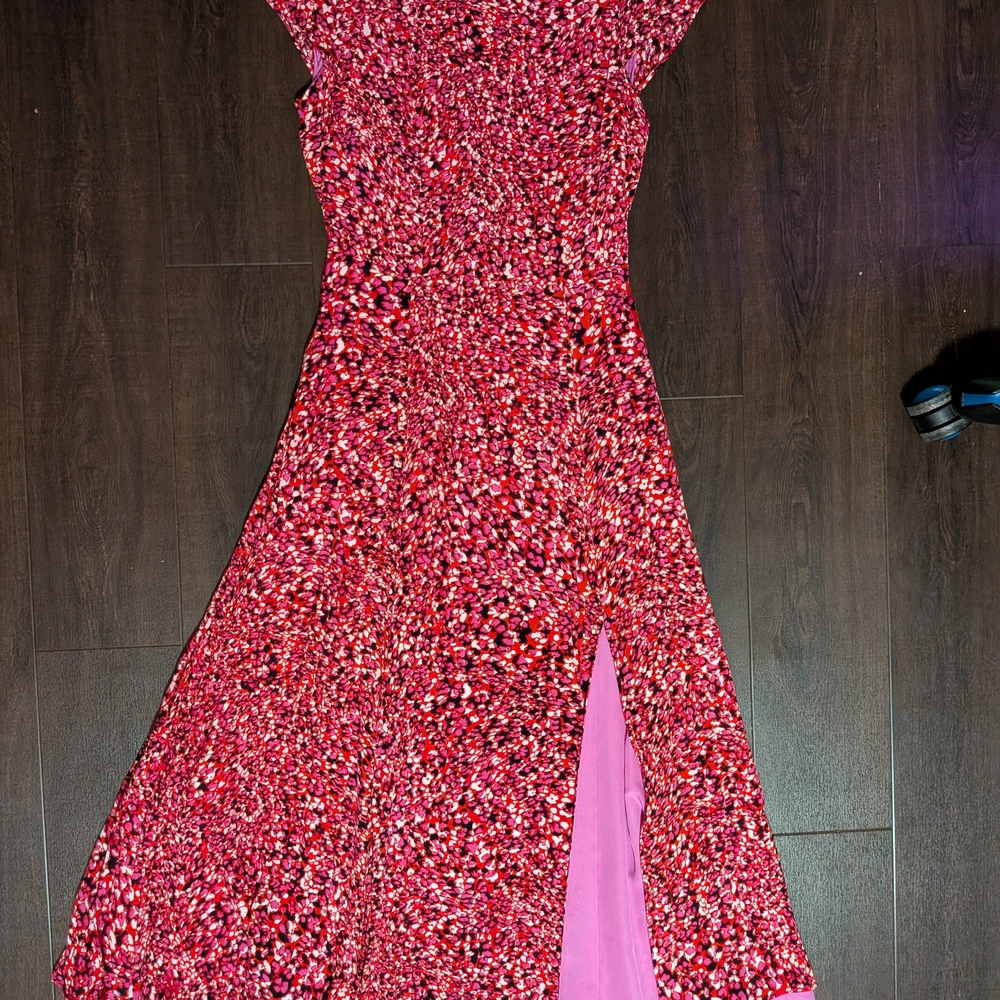 Reiss Pink and Red Floral Dress - Picture 2 of 4